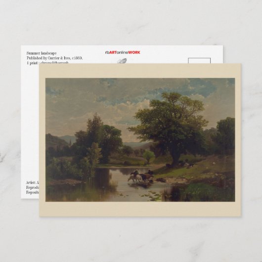 Carte Postale Paysage d'été (Devant / Derrière)