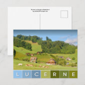 Carte Postale Paysage d'été en Suisse (Devant / Derrière)