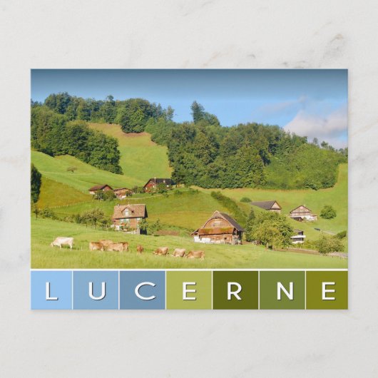Carte Postale Paysage d'été en Suisse (Devant)