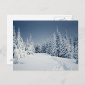 Carte Postale Paysage d'hiver (Devant / Derrière)