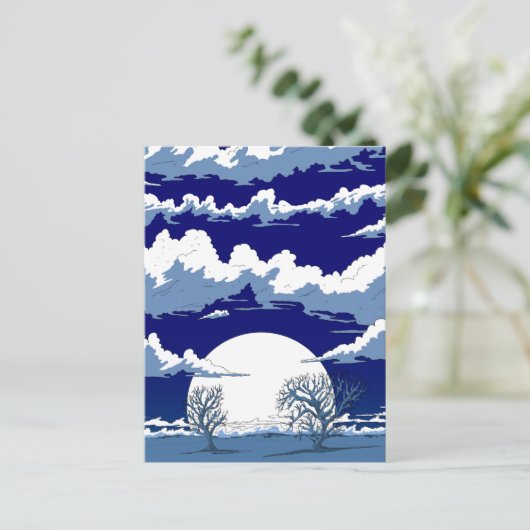 Carte Postale Paysage d'hiver (Debout devant)