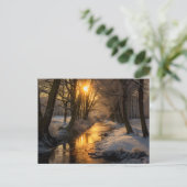 Carte Postale Paysage d'hiver, beau paysage, (Debout devant)