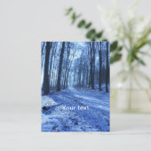 Carte Postale Paysage d'hiver bleu (Debout devant)