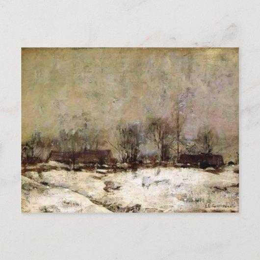 Carte Postale Paysage d'hiver, Cincinnati par John Twachtman (Devant)