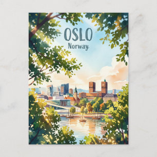 Carte Postale Paysage d'Oslo Norvège