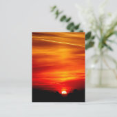 Carte Postale Paysage du ciel orange du soleil (Debout devant)