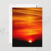 Carte Postale Paysage du ciel orange du soleil (Devant / Derrière)