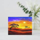 Carte Postale Paysage du coucher de soleil - Multi (Debout devant)