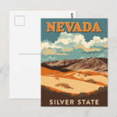 Carte Postale Paysage du désert du Nevada (Devant / Derrière)