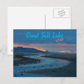 Carte Postale Paysage du Grand Lac Salt, Utah (Devant / Derrière)