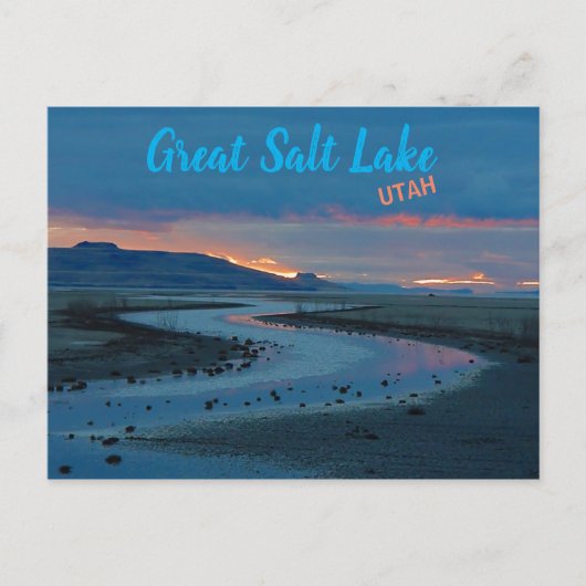 Carte Postale Paysage du Grand Lac Salt, Utah (Devant)