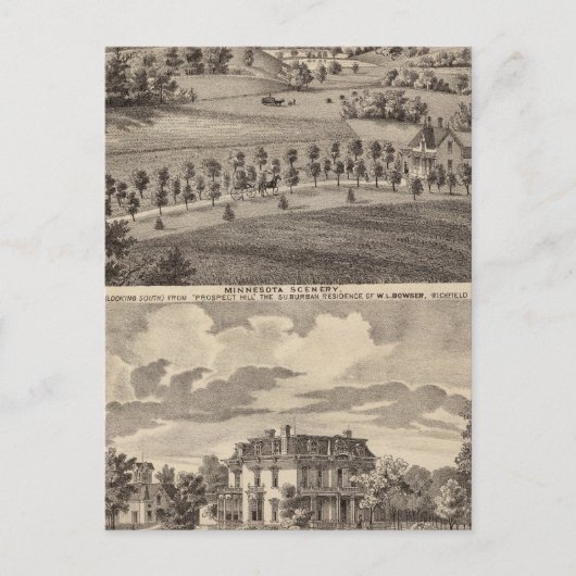 Carte Postale Paysage du Minnesota dans la vallée de la rivière  (Devant)