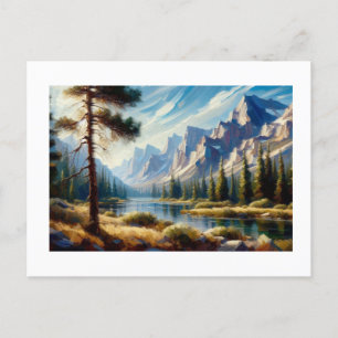 Carte Postale Paysage du Montana avec Montagnes Rocheuses,