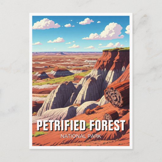 Carte Postale Paysage du parc national de la Forêt pétrifiée (Devant)