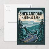 Carte Postale Paysage du parc national de Shenandoah (Devant / Derrière)