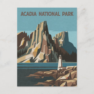 Carte Postale Paysage du parc national Retro Acadia