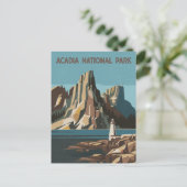 Carte Postale Paysage du parc national Retro Acadia (Debout devant)
