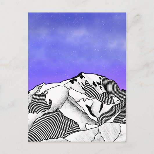 Carte Postale Paysage du soir du Mont Blanc (Devant)