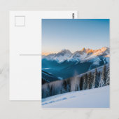 Carte Postale Paysage d'une montagne couverte de neige (Devant / Derrière)