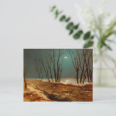 Carte Postale Paysage en hiver au clair de lune, Art (Debout devant)
