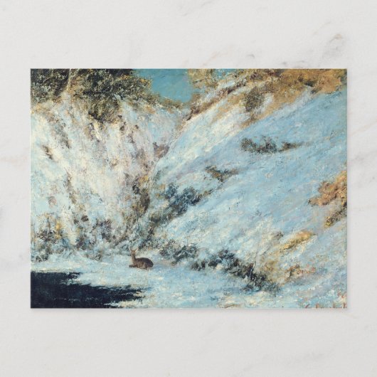 Carte Postale Paysage enneigé, 1866 (Devant)