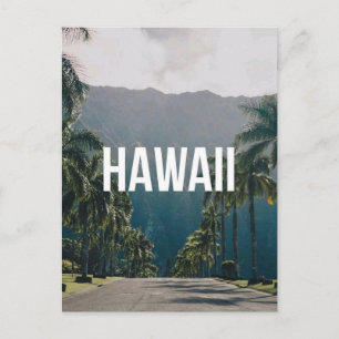 Carte Postale Paysage esthétique de palmiers tropicaux d'Hawaii