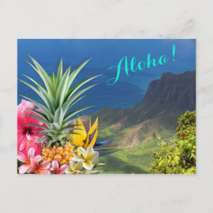 Carte Postale Paysage et flore d'Aloha Hawaii