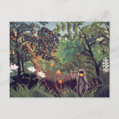 Carte Postale Paysage exotique singes Henri Rousseau (Devant)