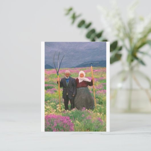 Carte Postale paysage famille kurde paradisiaque (Debout devant)