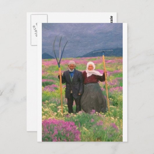 Carte Postale paysage famille kurde paradisiaque (Devant / Derrière)