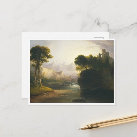 Carte Postale Paysage fantaisiste de Thomas Doughty (Devant/Arrière en situation)