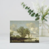 Carte Postale Paysage fluvial, 1645 (Debout devant)