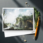 Carte Postale Paysage fluvial en hiver, Francesco Foschi