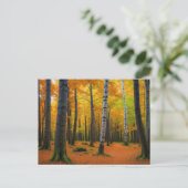 Carte Postale Paysage forestier automnal (Debout devant)