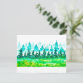 Carte Postale Paysage forestier d'été. (Debout devant)