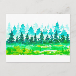 Carte Postale Paysage forestier d'été.