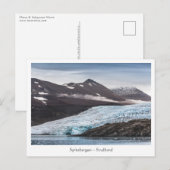 Carte Postale Paysage glaciaire de Svalbard (Devant / Derrière)