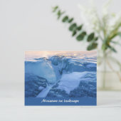 Carte Postale Paysage glaciaire miniature et coucher du soleil (Debout devant)