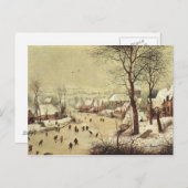 Carte Postale Paysage hivernal avec piège à oiseaux - 1565 (Devant / Derrière)