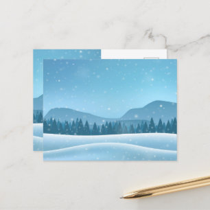 Carte Postale Paysage hivernal enneigé