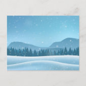 Carte Postale Paysage hivernal enneigé (Devant)