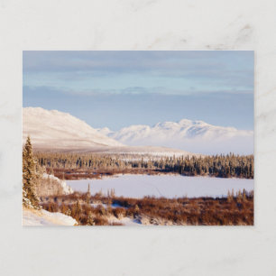Carte Postale Paysage hivernal pittoresque au lac Laberge, Yukon