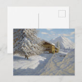 Carte Postale Paysage hivernal vintage Ivan Choultse (Devant / Derrière)