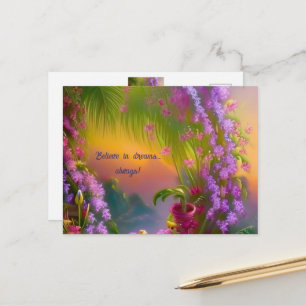 Carte Postale Paysage Imaginaire, tropical et onirique