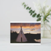 Carte Postale Paysage indien de Teepee Sunset (Debout devant)