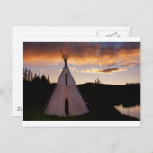Carte Postale Paysage indien de Teepee Sunset (Devant / Derrière)