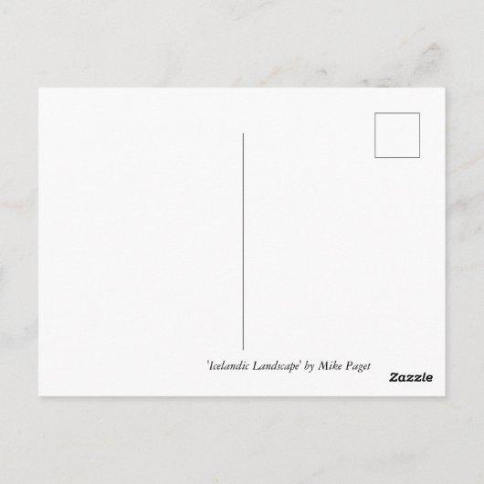 Carte Postale Paysage islandais par Mike Paget (Dos)