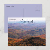 Carte Postale Paysage magnifique du Vermont (Devant / Derrière)