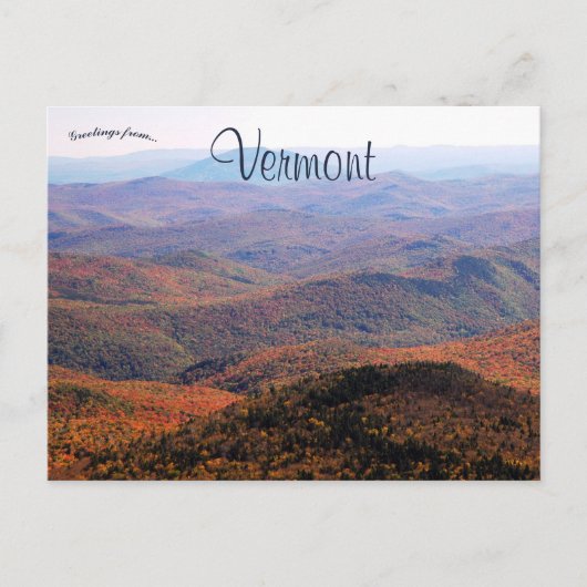 Carte Postale Paysage magnifique du Vermont (Devant)