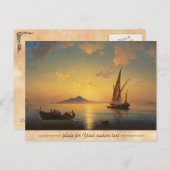 Carte Postale Paysage marin de la baie de Naples Ivan Aivazovsky (Devant / Derrière)